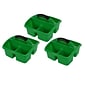 Romanoff Polypropylene Deluxe Small Utility Caddy, 9.5" x 9.5" x 6.5", Green, Pack of 3 (ROM26905-3)