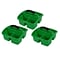 Romanoff Polypropylene Deluxe Small Utility Caddy, 9.5 x 9.5 x 6.5, Green, Pack of 3 (ROM26905-3)