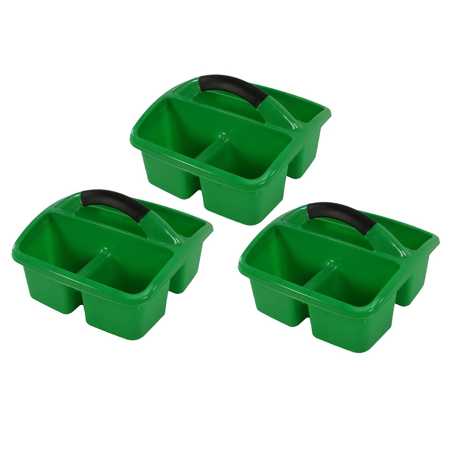 Romanoff Polypropylene Deluxe Small Utility Caddy, 9.5 x 9.5 x 6.5, Green, Pack of 3 (ROM26905-3)