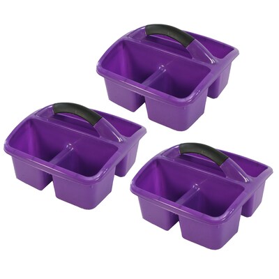 Romanoff Polypropylene Deluxe Small Utility Caddy, 9.5 x 9.5 x 6.5, Purple, Pack of 3 (ROM26906-3