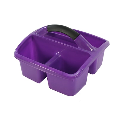 Romanoff Polypropylene Deluxe Small Utility Caddy, 9.5" x 9.5" x 6.5", Purple, Pack of 3 (ROM26906-3)