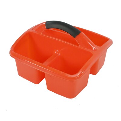 Romanoff Polypropylene Deluxe Small Utility Caddy, 9.5 x 9.5 x 6.5, Orange, Pack of 3 (ROM26909-3