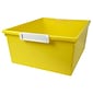Romanoff Plastic 12QT Tattle® Tray with Label Holder, 14.25 x 11.5 x 5.75, Yellow, Pack of 3 (ROM
