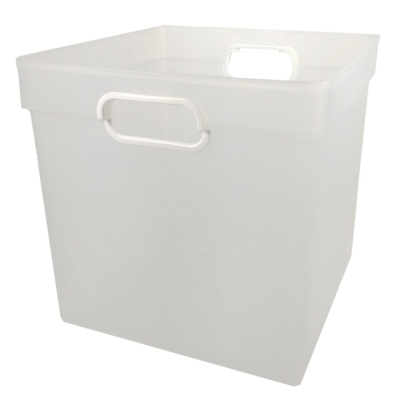 Romanoff Plastic Cube Bin, 11.5 x 11 x 10.5, Clear (ROM72520)