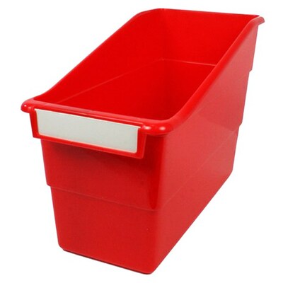 Romanoff Plastic Tattle® Shelf File, 11.75" x 7.5" x 5.5", Red, Pack of 6 (ROM77202-6)