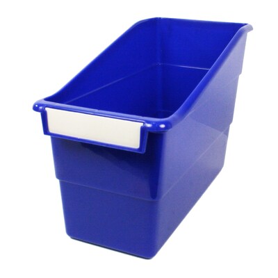 Romanoff Plastic Tattle® Shelf File, 11.75" x 7.5" x 5.5", Blue, Pack of 6 (ROM77204-6)