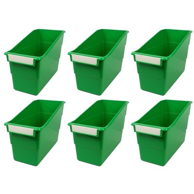 Romanoff Plastic Tattle® Shelf File, 11.75 x 7.5 x 5.5, Green, Pack of 6 (ROM77205-6)