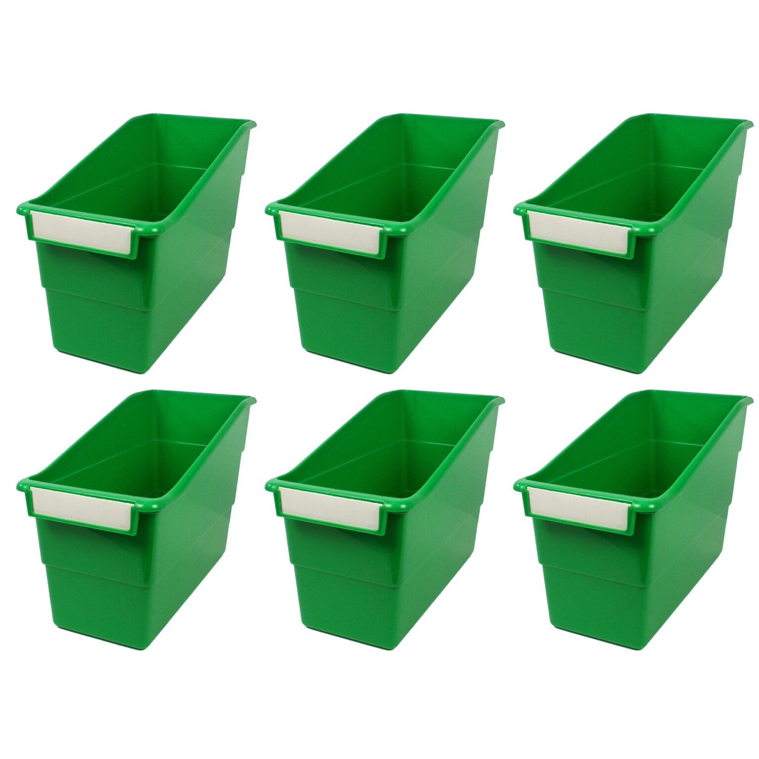 Romanoff Plastic Tattle® Shelf File, 11.75 x 7.5 x 5.5, Green, Pack of 6 (ROM77205-6)