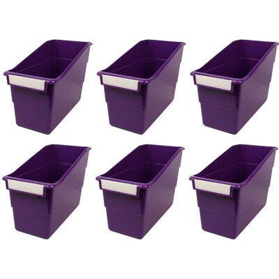 Romanoff Plastic Tattle® Shelf File, 11.75 x 7.5 x 5.5, Purple, Pack of 6 (ROM77206-6)