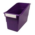 Romanoff Plastic Tattle® Shelf File, 11.75 x 7.5 x 5.5, Purple, Pack of 6 (ROM77206-6)