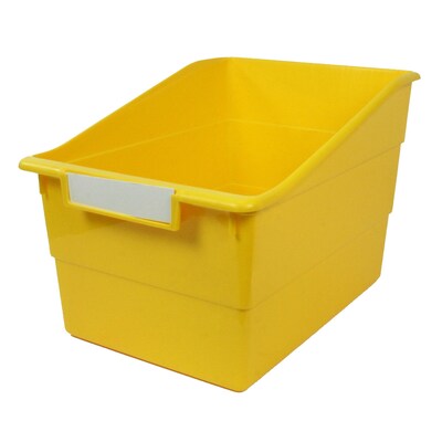 Romanoff Plastic Tattle® Wide Shelf File, 11" x 8" x 7.5", Yellow, Pack of 3 (ROM77303-3)