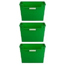 Romanoff Plastic Desk Top Organizer, 14 x 6 x 10, Green, Pack of 3 (ROM77605-3)