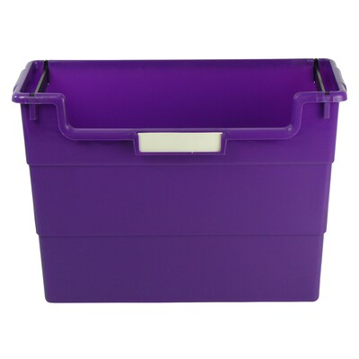 Romanoff Plastic Desk Top Organizer, 14 x 6 x 10, Purple, Pack of 3 (ROM77606-3)