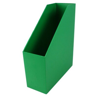 Romanoff Plastic Magazine File, 9.5" x 3.5" x 11.5", Green, Pack of 2 (ROM77705-2)