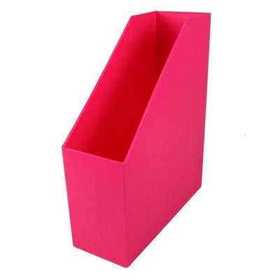 Romanoff Plastic Magazine File, 9.5 x 3.5 x 11.5, Hot Pink, Pack of 2 (ROM77707-2)