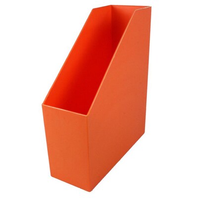 Romanoff Plastic Magazine File, 9.5 x 3.5 x 11.5, Orange, Pack of 2 (ROM77709-2)