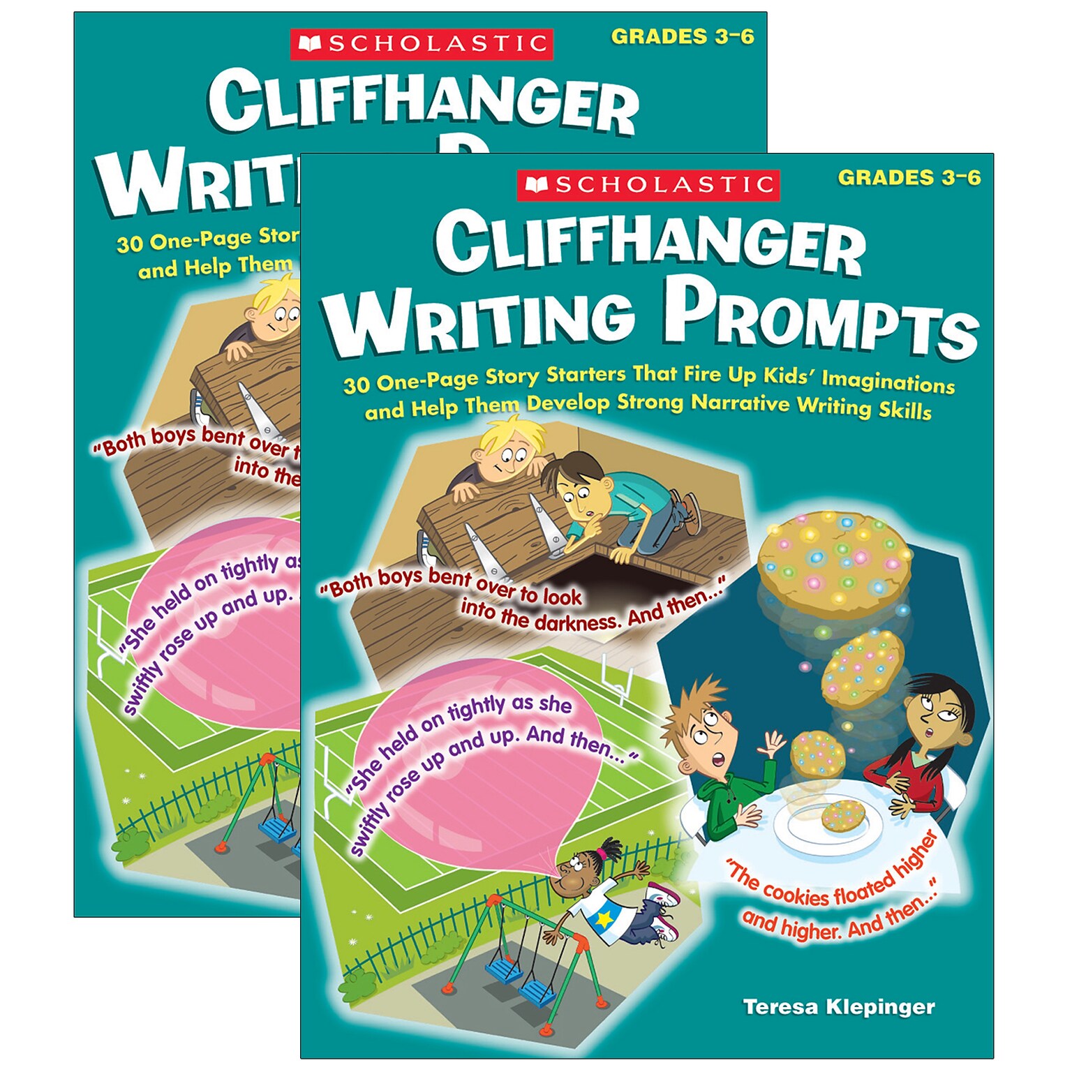 Scholastic Teaching Solutions Cliffhanger Writing Prompts Book, Pack of 2 (SC-531511-2)