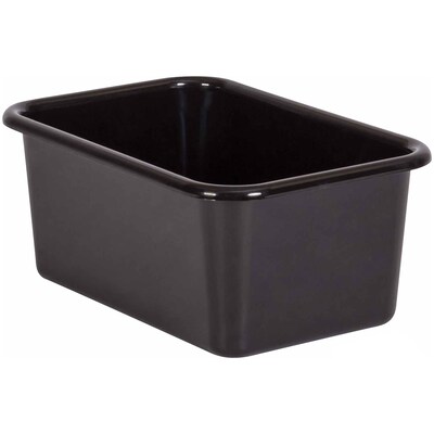 Teacher Created Resources® Plastic Storage Bin, 7.75" x 11.38" x 5", Black, Pack of 6 (TCR20380-6)