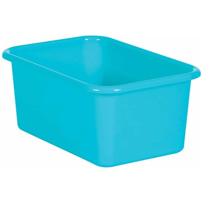 Teacher Created Resources® Plastic Storage Bin, 7.75" x 11.38" x 5", Teal, Pack of 6 (TCR20381-6)