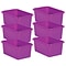 Teacher Created Resources® Plastic Storage Bin, 7.75 x 11.38 x 5, Purple, Pack of 6 (TCR20383-6)