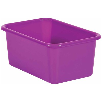 Teacher Created Resources® Plastic Storage Bin, 7.75" x 11.38" x 5", Purple, Pack of 6 (TCR20383-6)