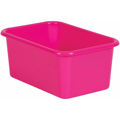 Teacher Created Resources® Plastic Storage Bin, 7.75" x 11.38" x 5", Pink, Pack of 6 (TCR20384-6)