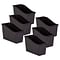 Teacher Created Resources® Plastic Book Bin , 5.5 x 11.38 W x 7.5, Black, Pack of 6 (TCR20386-6)