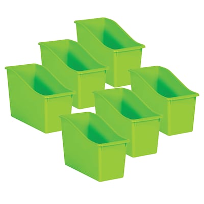 Teacher Created Resources® Plastic Book Bin , 5.5 x 11.38 W x 7.5, Lime, Pack of 6 (TCR20388-6)