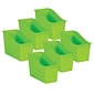 Teacher Created Resources® Plastic Book Bin , 5.5" x 11.38" W x 7.5", Lime, Pack of 6 (TCR20388-6)