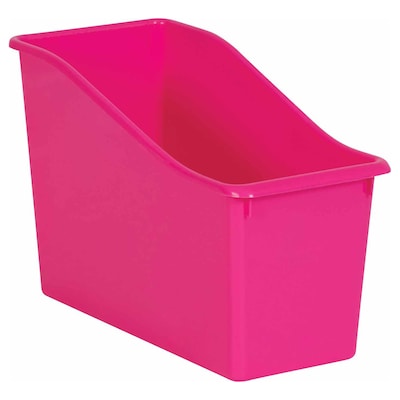 Teacher Created Resources® Plastic Book Bin , 5.5 x 11.38 W x 7.5, Pink, Pack of 6 (TCR20390-6)
