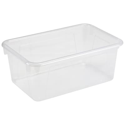 Storex Polypropylene Small Cubby Bin, 12.2 x 7.8 x 5.1, Clear, Pack of 5 (STX62461U05C)