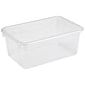 Storex Polypropylene Small Cubby Bin, 12.2" x 7.8" x 5.1", Clear, Pack of 5 (STX62461U05C)