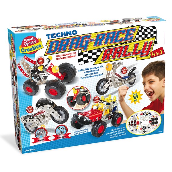 Small World Toys Techno Drag-Race Rally 4 in 1, 8+ Years (SWT9725986)