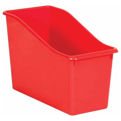 Teacher Created Resources® Plastic Book Bin , 5.5" x 11.38" W x 7.5", Red, Pack of 6 (TCR20391-6)