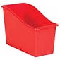 Teacher Created Resources® Plastic Book Bin , 5.5" x 11.38" W x 7.5", Red, Pack of 6 (TCR20391-6)