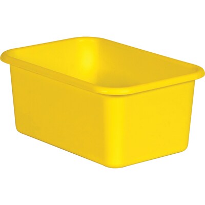 Teacher Created Resources® Plastic Storage Bin, Small, 7.75 x 11.38 x 5 , Yellow, Pack of 6 (TCR2