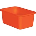 Teacher Created Resources® Plastic Storage Bin, Small, 7.75 x 11.38 x 5 , Orange, Pack of 6 (TCR2