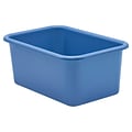 Teacher Created Resources® Plastic Storage Bin, Small, 7.75 x 11.38 x 5 , Slate Blue, Pack of 6 (