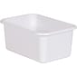 Teacher Created Resources® Plastic Storage Bin, Small, 7.75" x 11.38" x 5" , White, Pack of 6 (TCR20399-6)