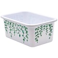 Teacher Created Resources® Plastic Storage Bin, Small, 7.75 x 11.38 x 5 , Eucalyptus, Pack of 3 (