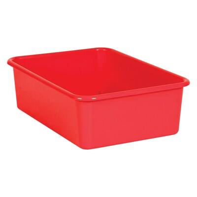 Teacher Created Resources® Plastic Storage Bin, Large, 16.25 x 11.5 x 5, Red, Pack of 3 (TCR20404