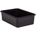 Teacher Created Resources® Plastic Storage Bin, Large, 16.25 x 11.5 x 5, Black, Pack of 3 (TCR204