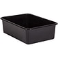 Teacher Created Resources® Plastic Storage Bin, Large, 16.25" x 11.5" x 5", Black, Pack of 3 (TCR20406-3)