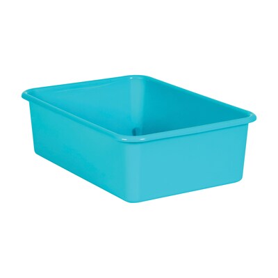 Teacher Created Resources® Plastic Storage Bin, Large, 16.25 x 11.5 x 5, Teal, Pack of 3 (TCR2040