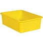 Teacher Created Resources® Plastic Storage Bin, Large, 16.25" x 11.5" x 5", Yellow, Pack of 3 (TCR20410-3)