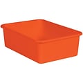 Teacher Created Resources® Plastic Storage Bin, Large, 16.25 x 11.5 x 5, Orange, Pack of 3 (TCR20