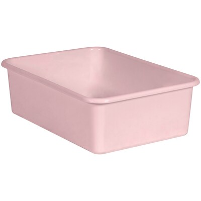 Teacher Created Resources® Plastic Storage Bin, Large, 16.25 x 11.5 x 5, Pink Blush, Pack of 3 (T