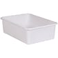 Teacher Created Resources® Plastic Storage Bin, Large, 16.25" x 11.5" x 5", White, Pack of 3 (TCR20417-3)