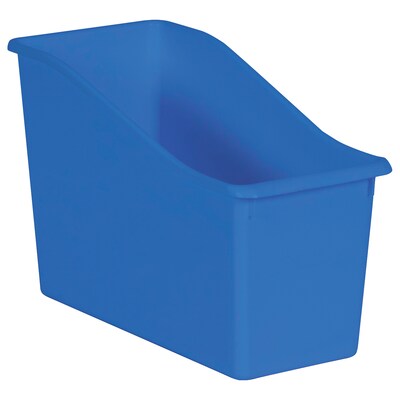 Teacher Created Resources® Plastic Book Bin, 5.5" x 11.38" x 7.5", Blue, Pack of 6 (TCR20422-6)