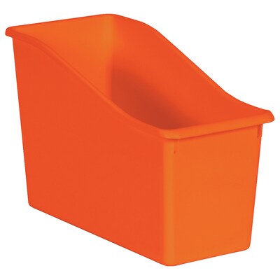 Teacher Created Resources® Plastic Book Bin, 5.5" x 11.38" x 7.5", Orange, Pack of 6 (TCR20424-6)